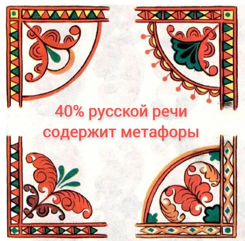 метафоры В русской речи 40% составляет метасмысл